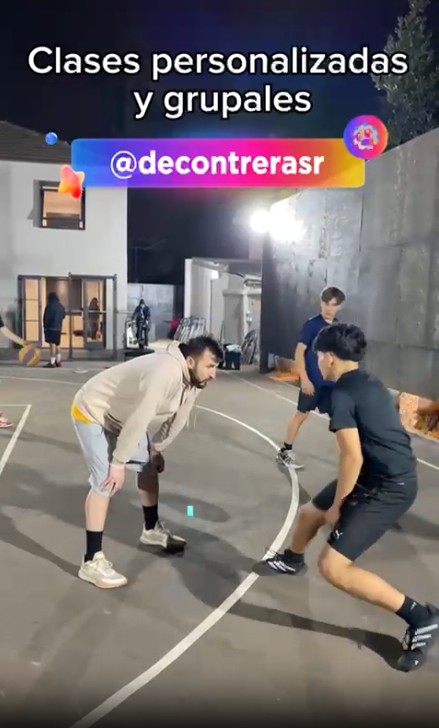 Video de entrenamiento de basketball en la cancha EMZ de Ñuñoa
